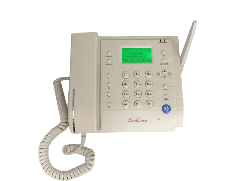 SunComm SC-9029-RA 2G GSM Fixed Wireless phone (FWP) with 1SIM, 2G Desk Phone Mono LCD, FM Radio